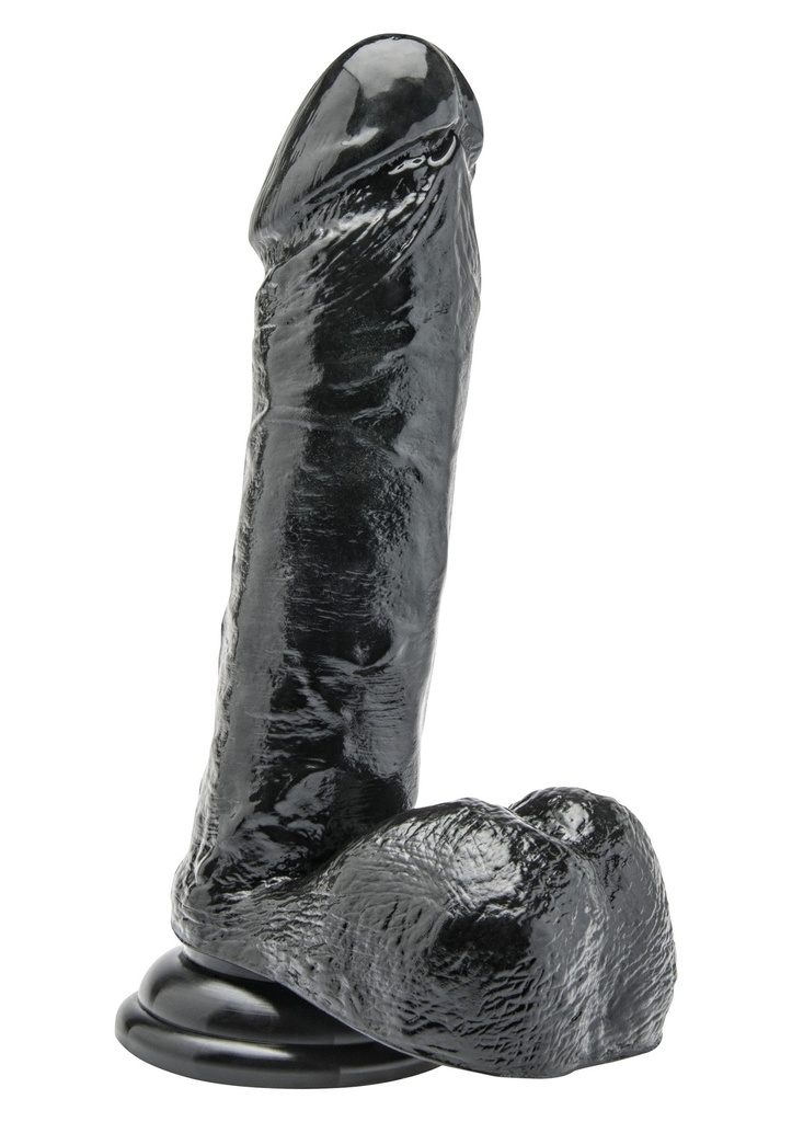 [10166-BLACK] Dildo PVC 18 cm (BLACK)