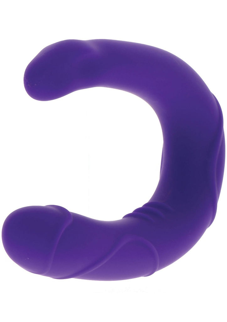 [10197-PURPLE] Double Dong Voque Mini Silicone