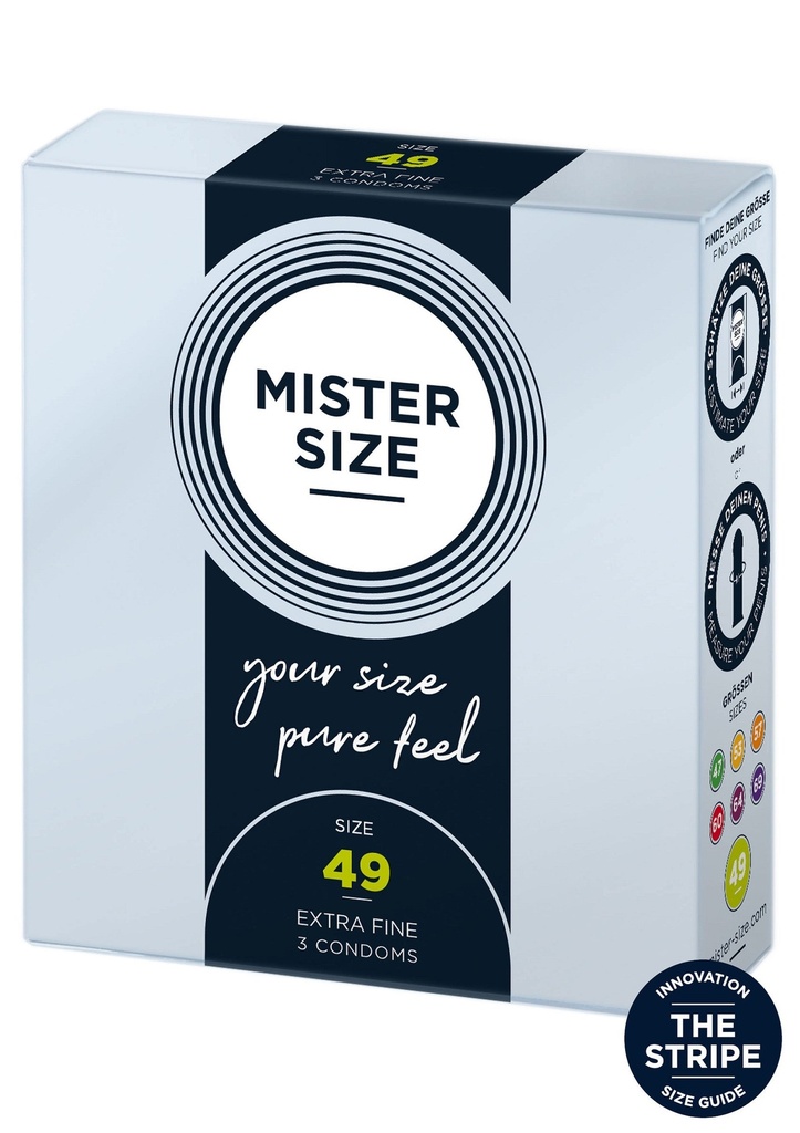 [97111-NATUREL] MISTER SIZE 49mm Condoms 3pcs