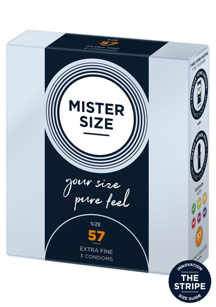 [97113-NATUREL] MISTER SIZE 57mm Condoms 3pcs