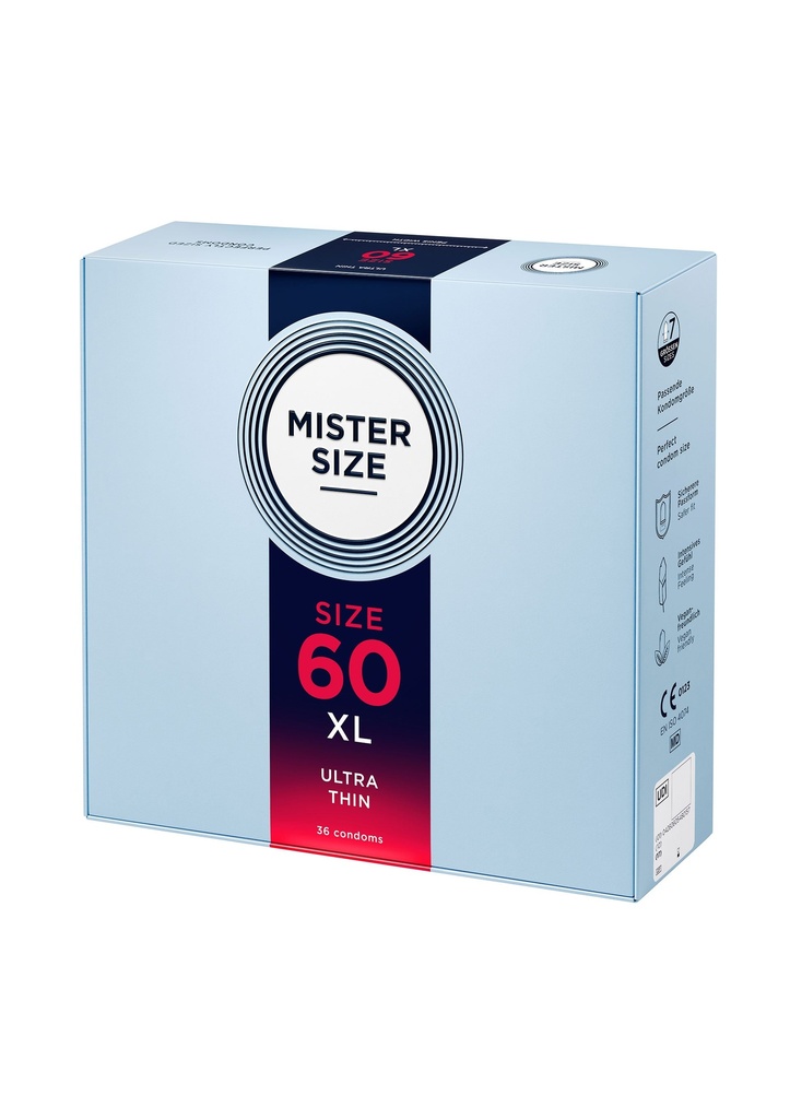 [97114-NATUREL] MISTER SIZE 60mm Condoms 3pcs