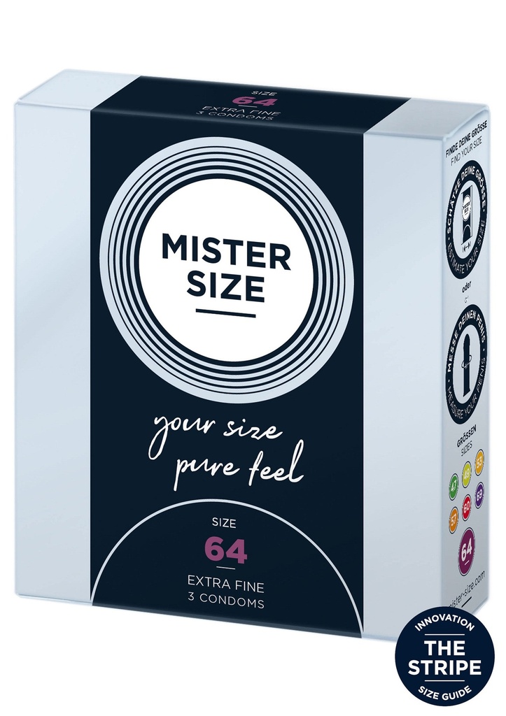 [97115-NATUREL] MISTER SIZE 64mm Condoms 3pcs