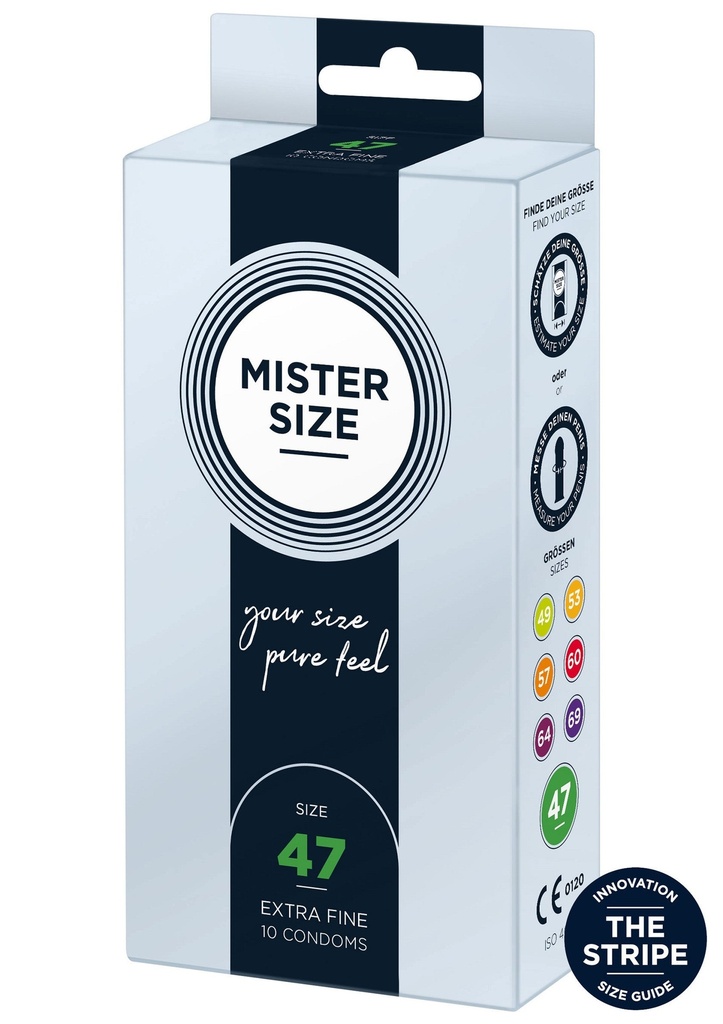 [97120-NATUREL] MISTER SIZE 47mm Condoms 10pcs