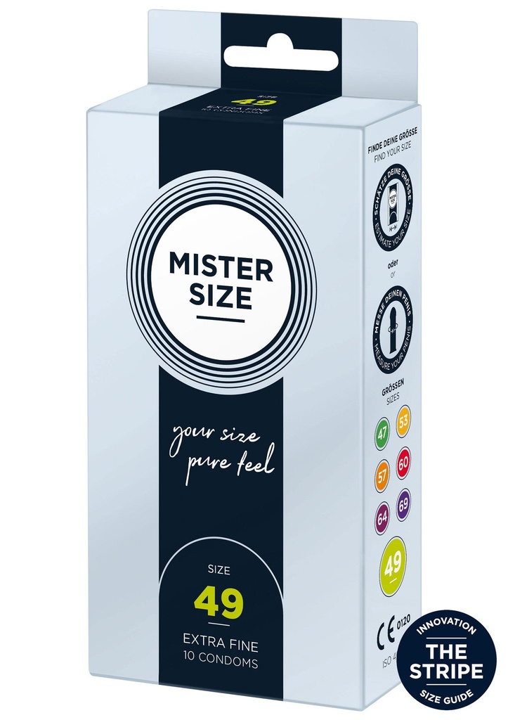 [97121-NATUREL] MISTER SIZE 49mm Condoms 10pcs