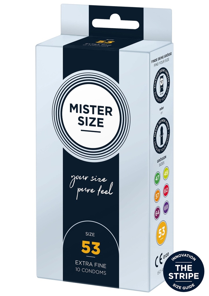 [97122-NATUREL] MISTER SIZE 53mm Condoms 10pcs