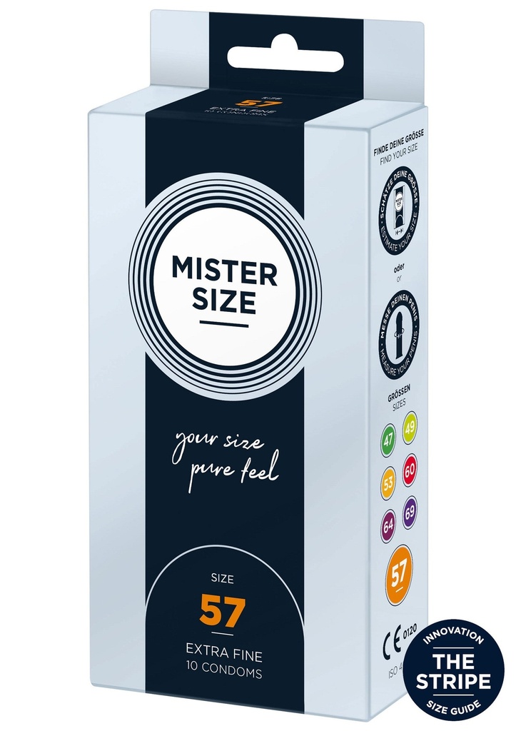 [97123-NATUREL] MISTER SIZE 57mm Condoms 10pcs