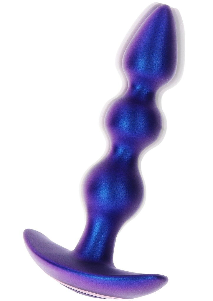 [10221-BLUE] The Bold Beaded Vibrating Anal Plug