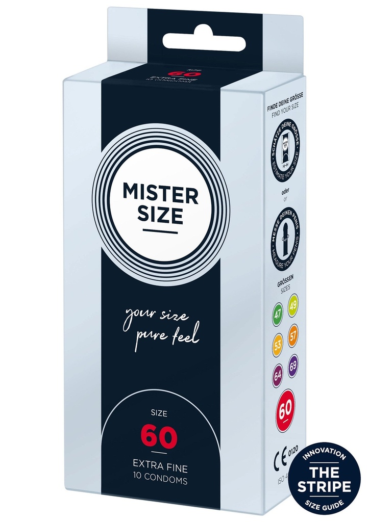 [97124-NATUREL] MISTER SIZE 60mm Condoms 10pcs