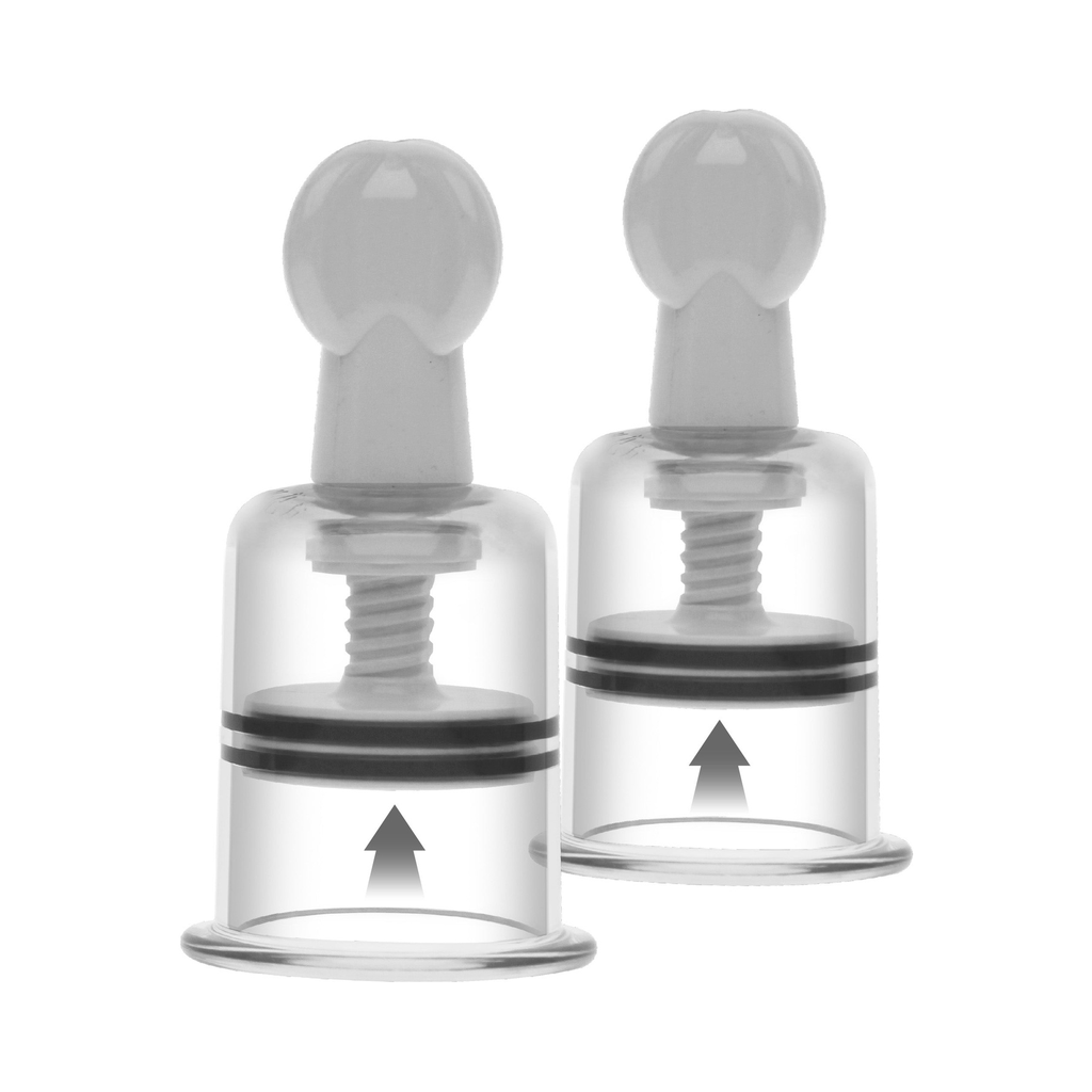 [20251-WHITE] She.E.O. Vacuum Nipple & Clitoral Suckers M/L