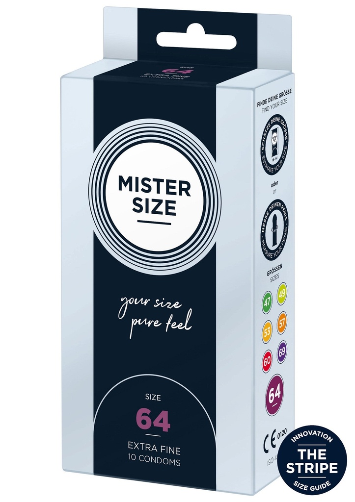 [97125-NATUREL] MISTER SIZE 64mm Condoms 10pcs