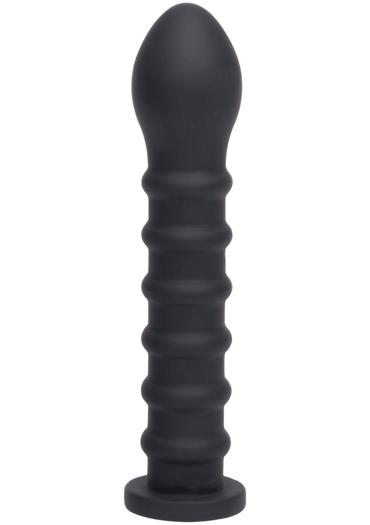 [17093-BLACK] Ribbed Dong Easy-Lock 19 cm