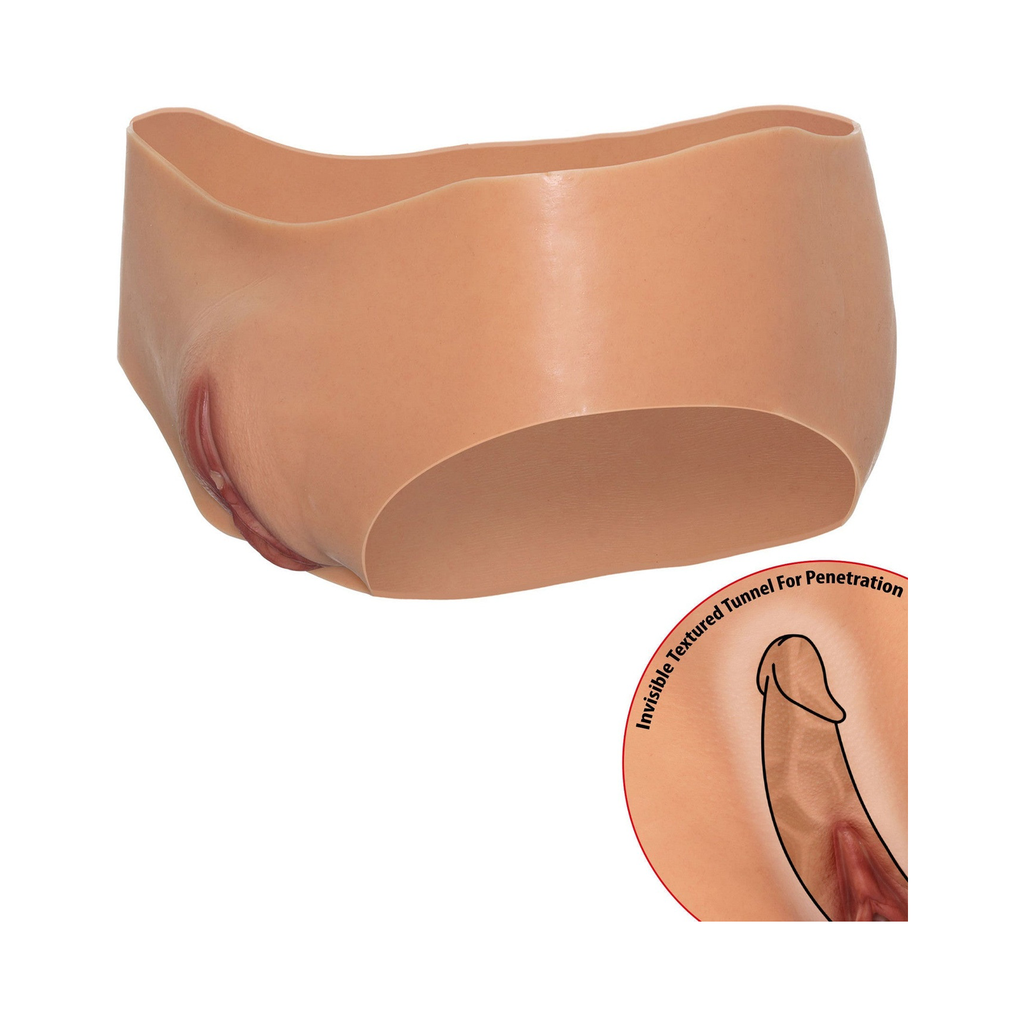 [16989-SKIN] Hidden Desire Open Vagina Brief Low Waist