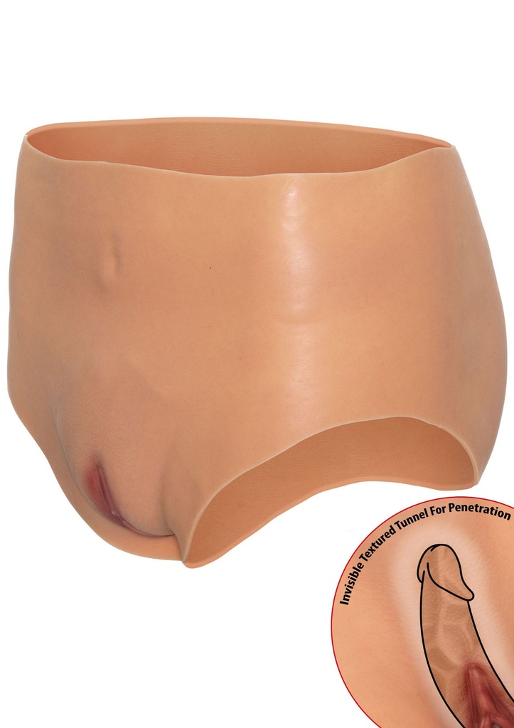[16990-SKIN] Open Vagina Brief High Waist