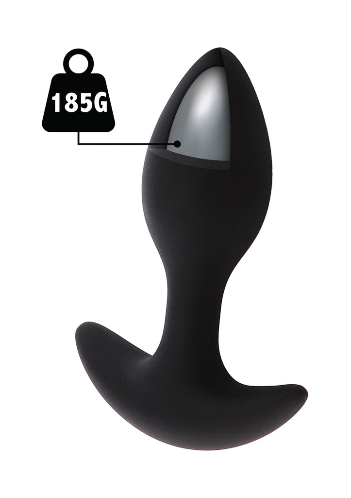 [21231-BLACK] Weighted Anal Plug 185g