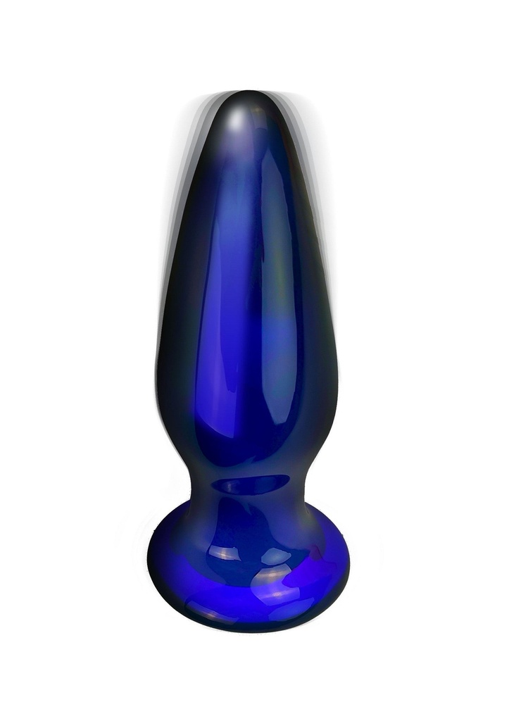 [10216-BLUE] Shining Vibrating Glass Plug