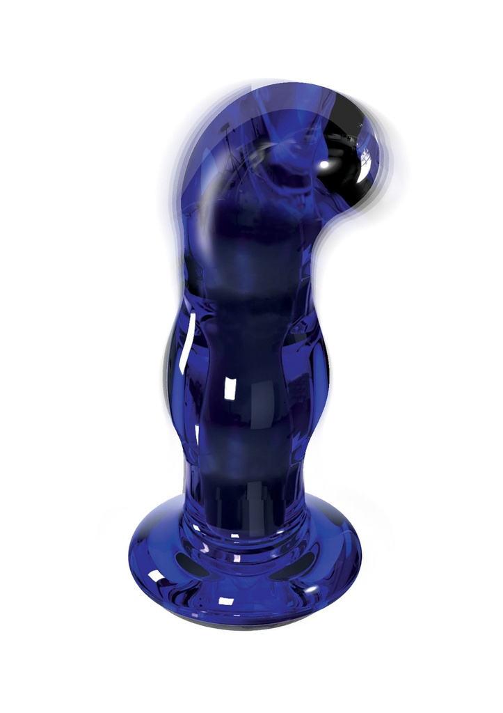 [10218-BLUE] Gleaming Vibrating Glass Plug