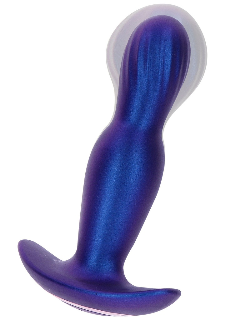 [10222-BLUE] The Stout Inflating Vibrating Plug