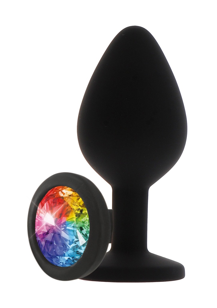 [10296-BLACK] Rainbow Booty Jewel Small