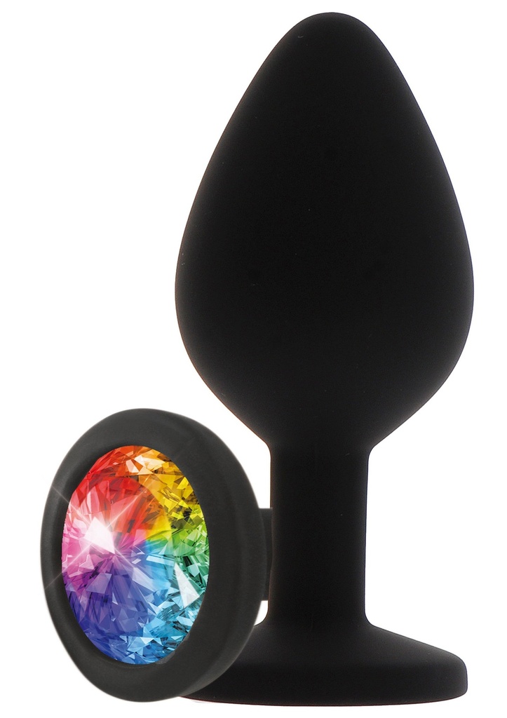 [10298-BLACK] Rainbow Booty Jewel Large