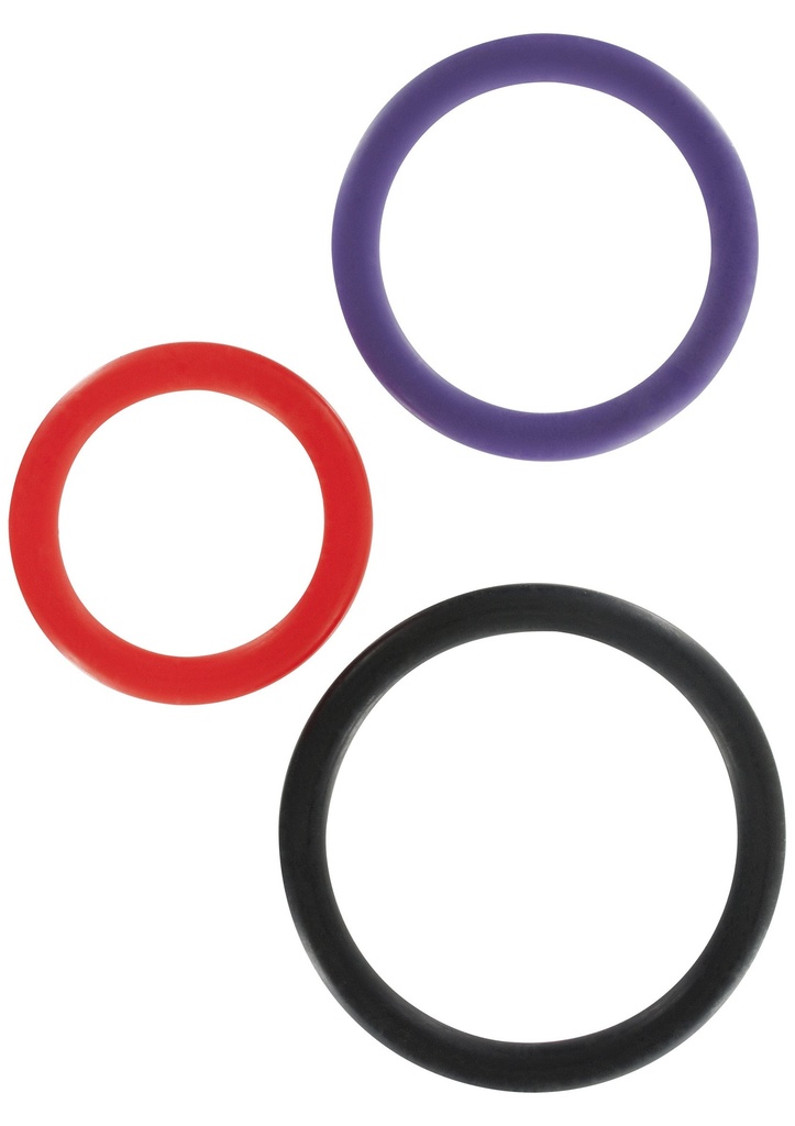 [10313-MULTICOLOR] Triple Rings Multicolor 3 pcs