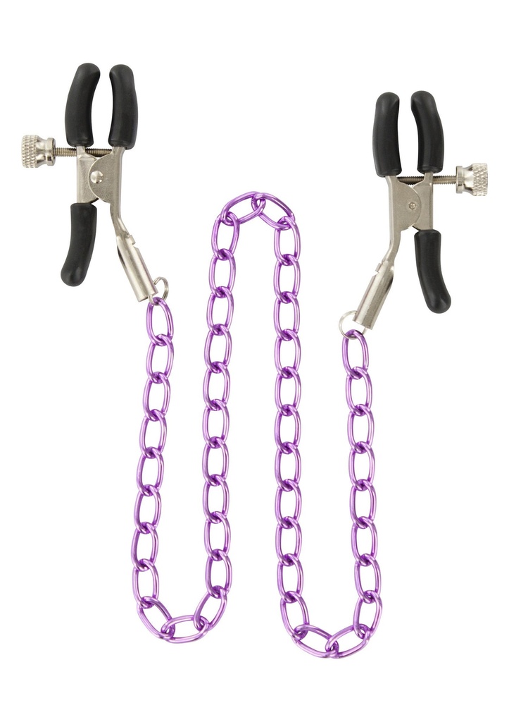 [10320-PURPLE] Stimulating Nipple Chain