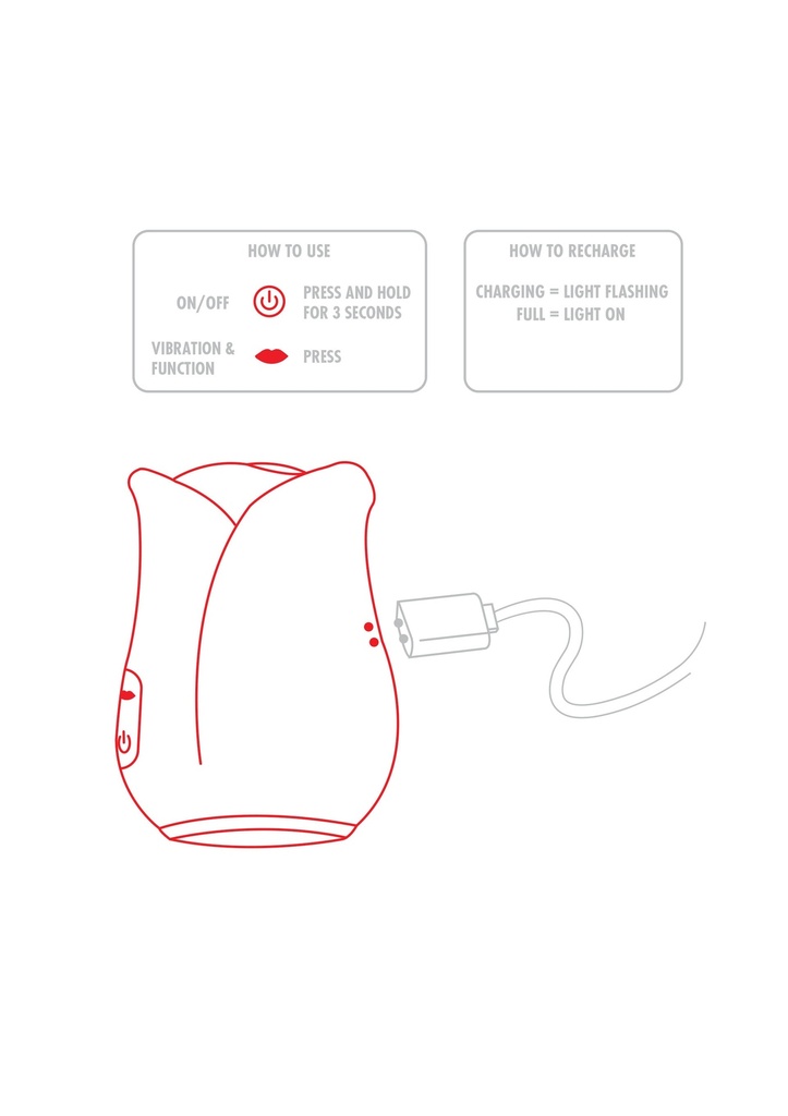 [10376-RED] Ravishing Rose Air Pulse Stimulator