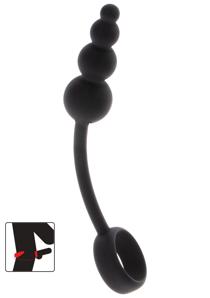 [10473-BLACK] Anal Plug & Cock Ring