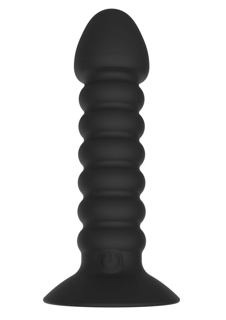 [10582-BLACK] Vibrating Anal Plug Medium