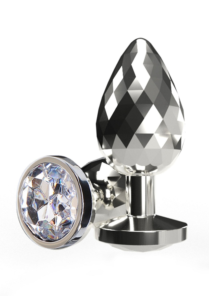 [10598-SILVER] Disco Diamond Plug Medium