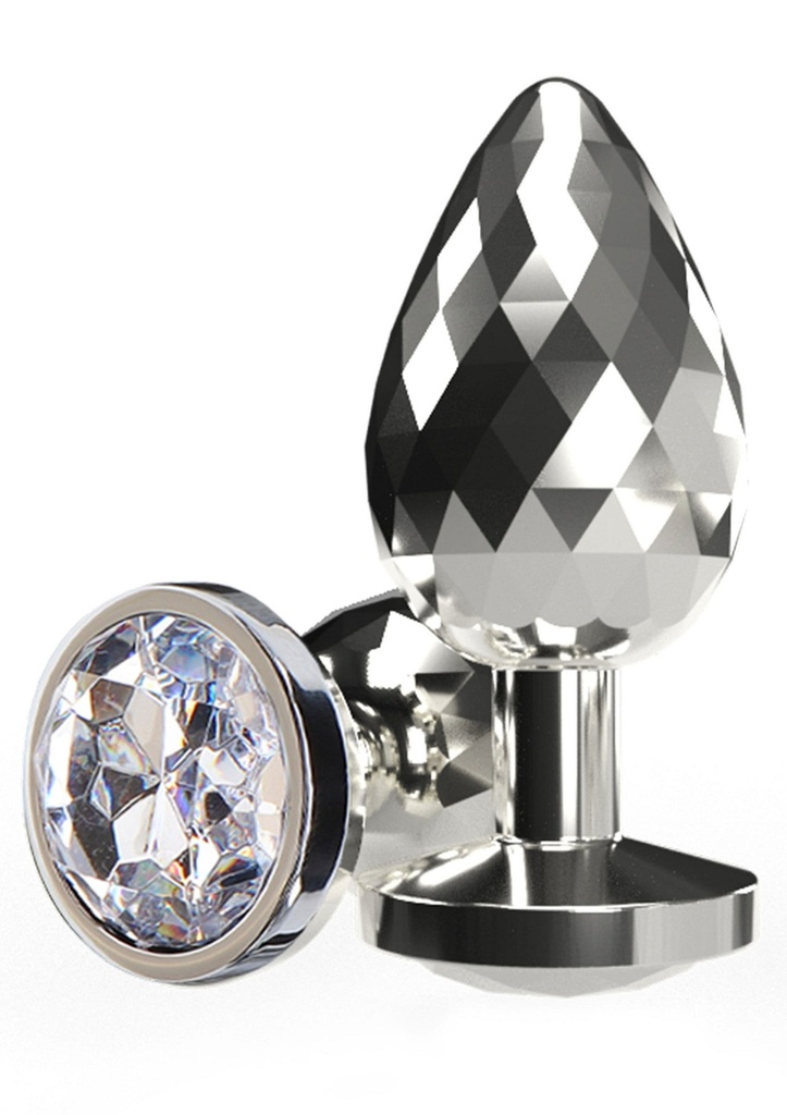 [10599-SILVER] Disco Diamond Plug Large