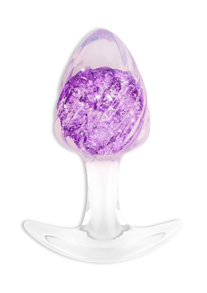 [10601-PURPLE] Crystal Butt Plug Medium