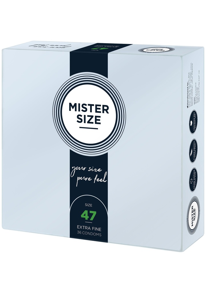 [97130-NATUREL] MISTER SIZE 47mm Condoms 36pcs