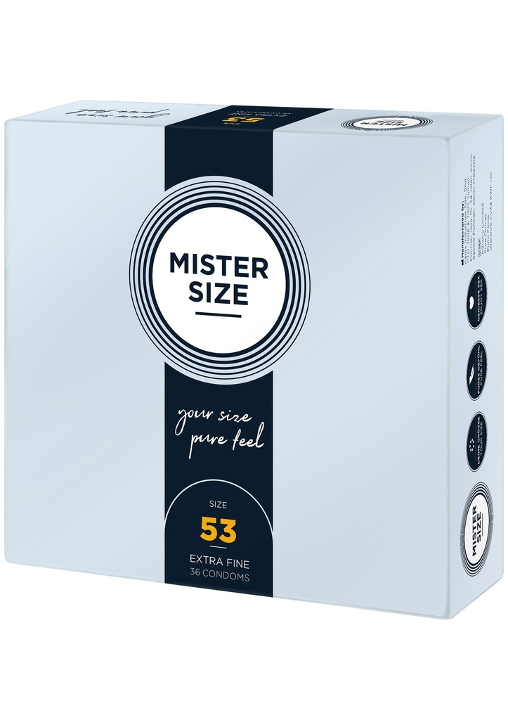 [97132-NATUREL] MISTER SIZE 53mm Condoms 36pcs