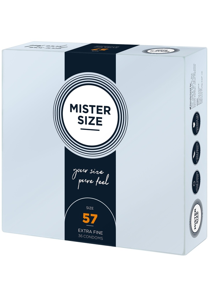 [97133-NATUREL] MISTER SIZE 57mm Condoms 36pcs