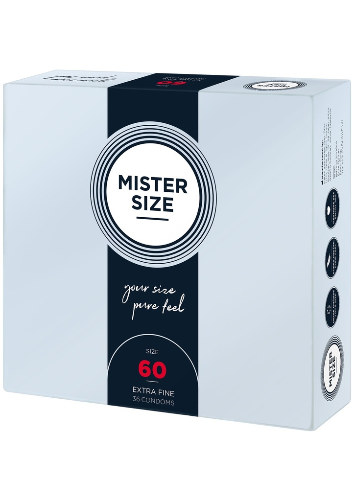[97134-NATUREL] MISTER SIZE 60mm Condoms 36pcs