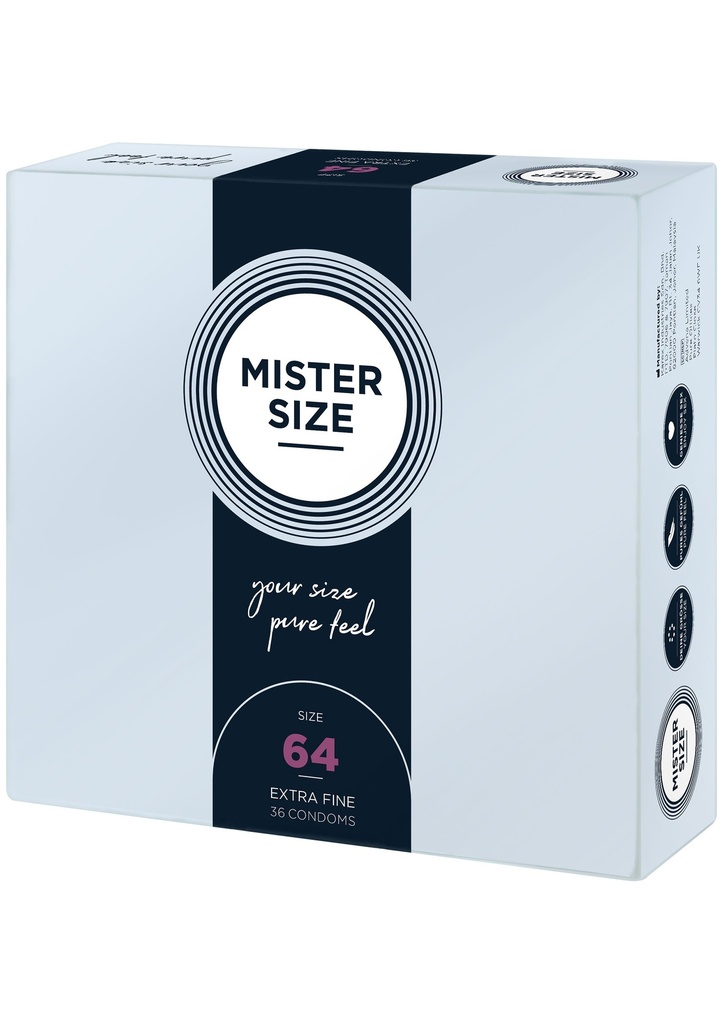 [97135-NATUREL] MISTER SIZE 64mm Condoms 36pcs