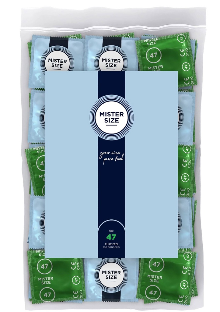 [97140-NATUREL] MISTER SIZE 47mm Condoms 100pcs