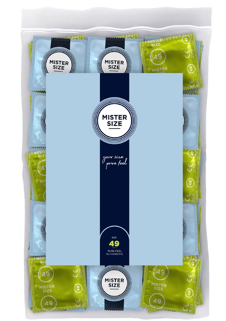 [97141-NATUREL] MISTER SIZE 49mm Condoms 100pcs