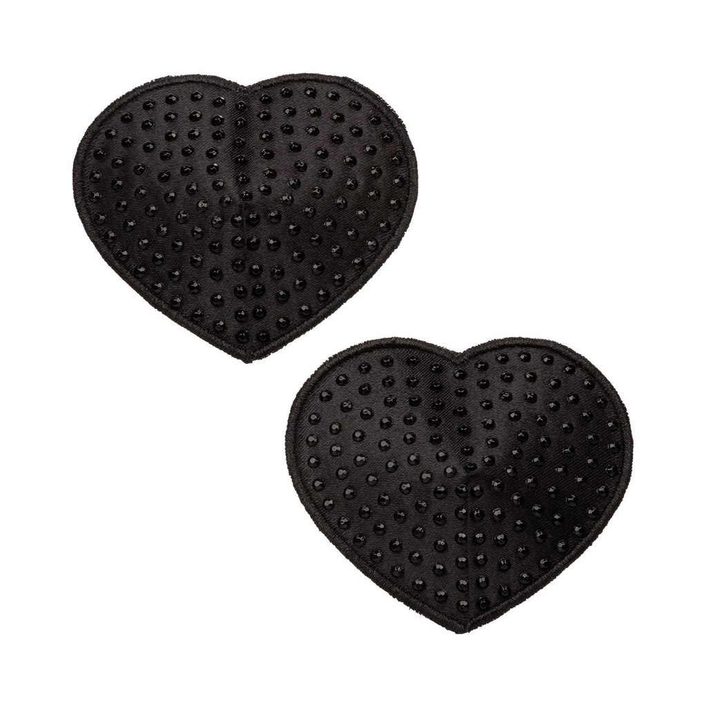 [12260-BLACK] CalExotics Heart Gem Pasties