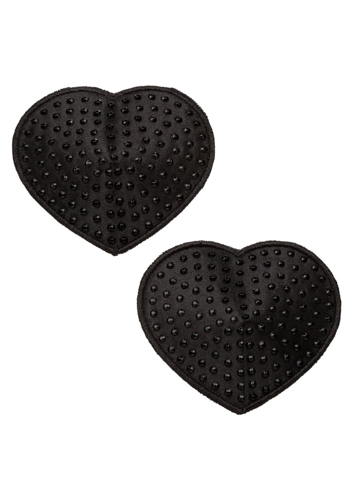 [12260-BLACK] Heart Gem Pasties