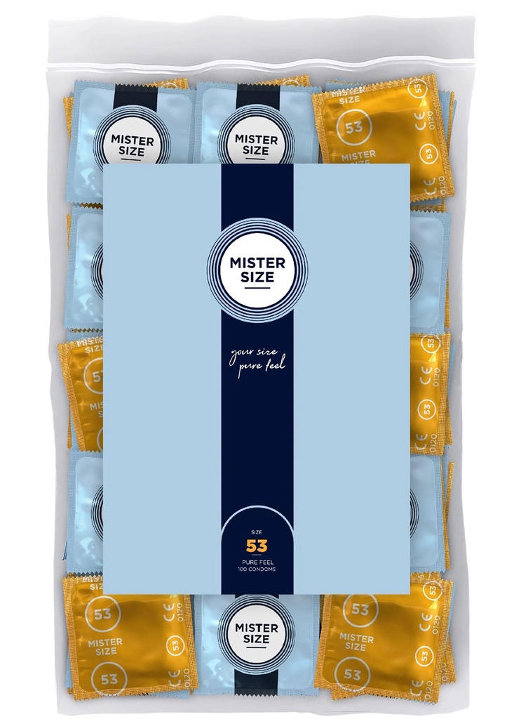 [97142-NATUREL] MISTER SIZE 53mm Condoms 100pcs