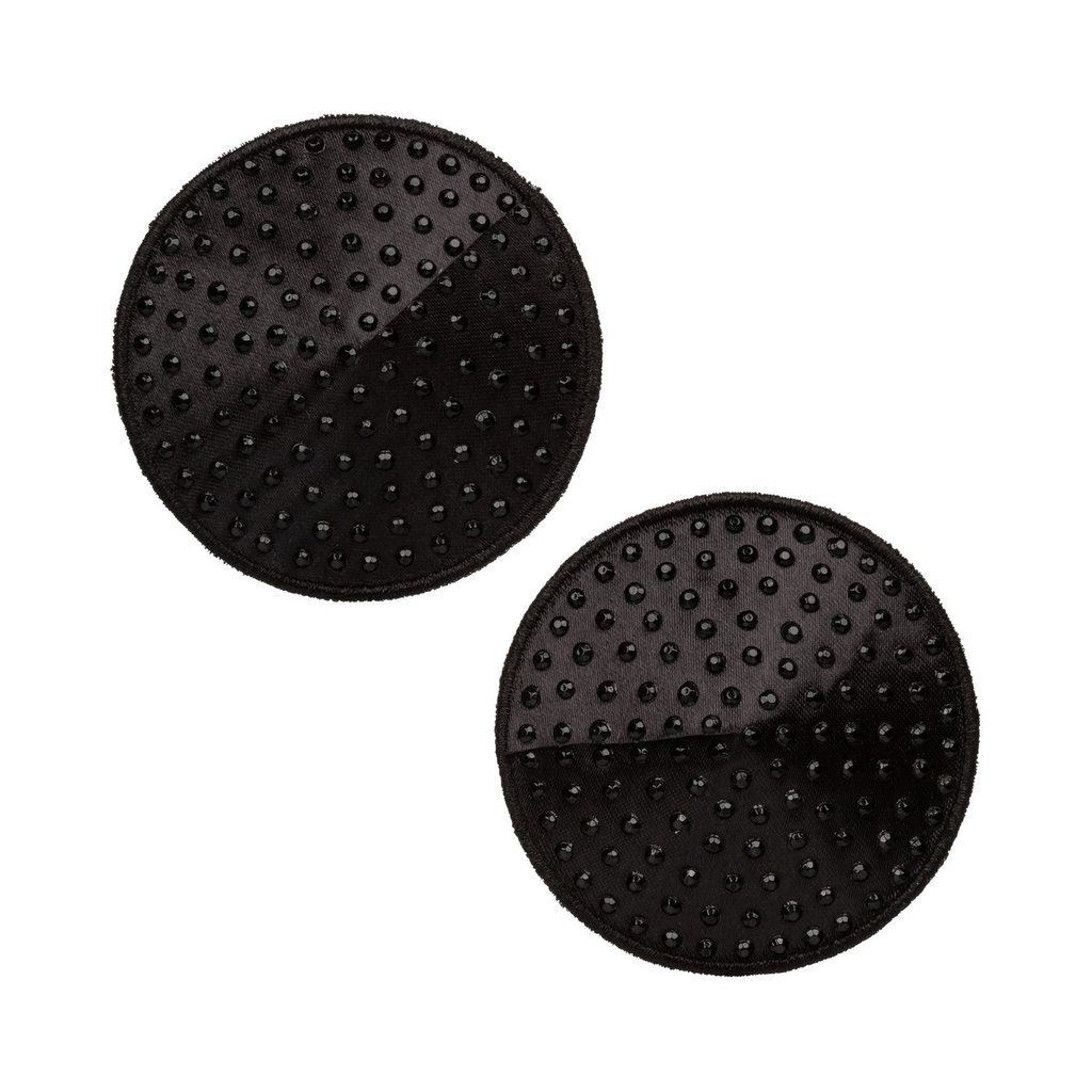 [12261-BLACK] CalExotics Round Gem Pasties