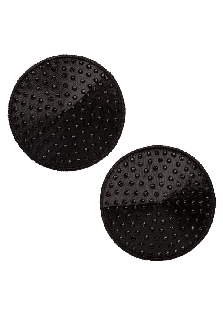 [12261-BLACK] Round Gem Pasties
