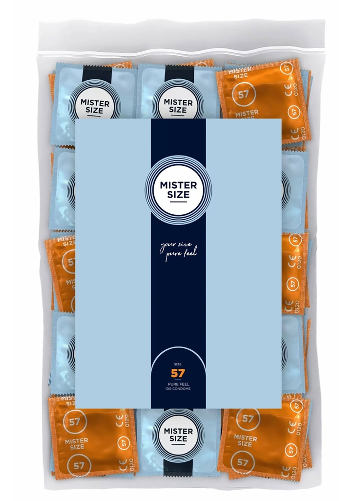 [97143-NATUREL] MISTER SIZE 57mm Condoms 100pcs