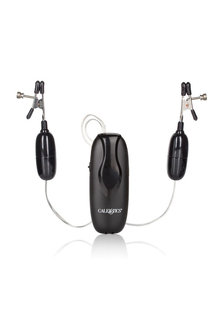 [12928-BLACK] Vibrating Nipple Clamps