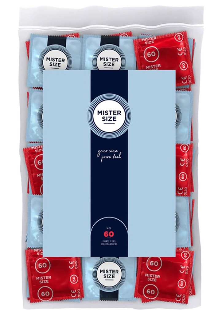[97144-NATUREL] MISTER SIZE 60mm Condoms 100pcs