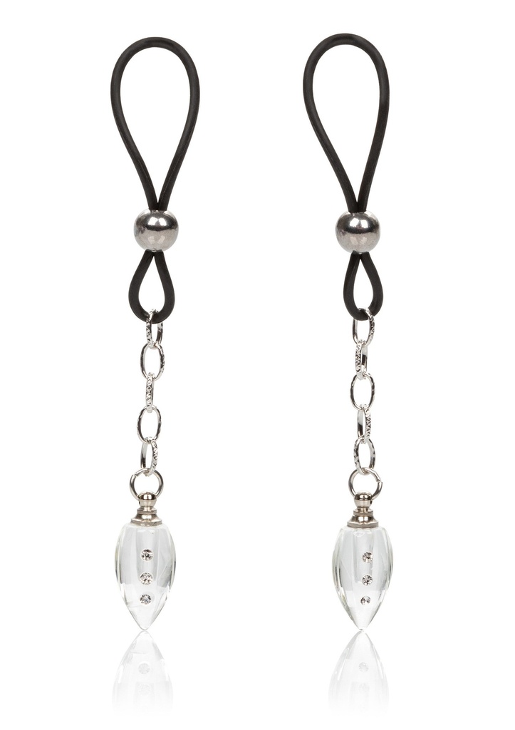 [12952-SILVER] Nipple Jewel Crystal Teardrop