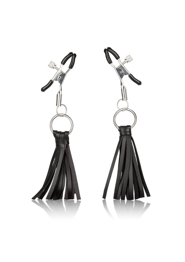 [12956-BLACK] Playful Tassels Nipple Clamps