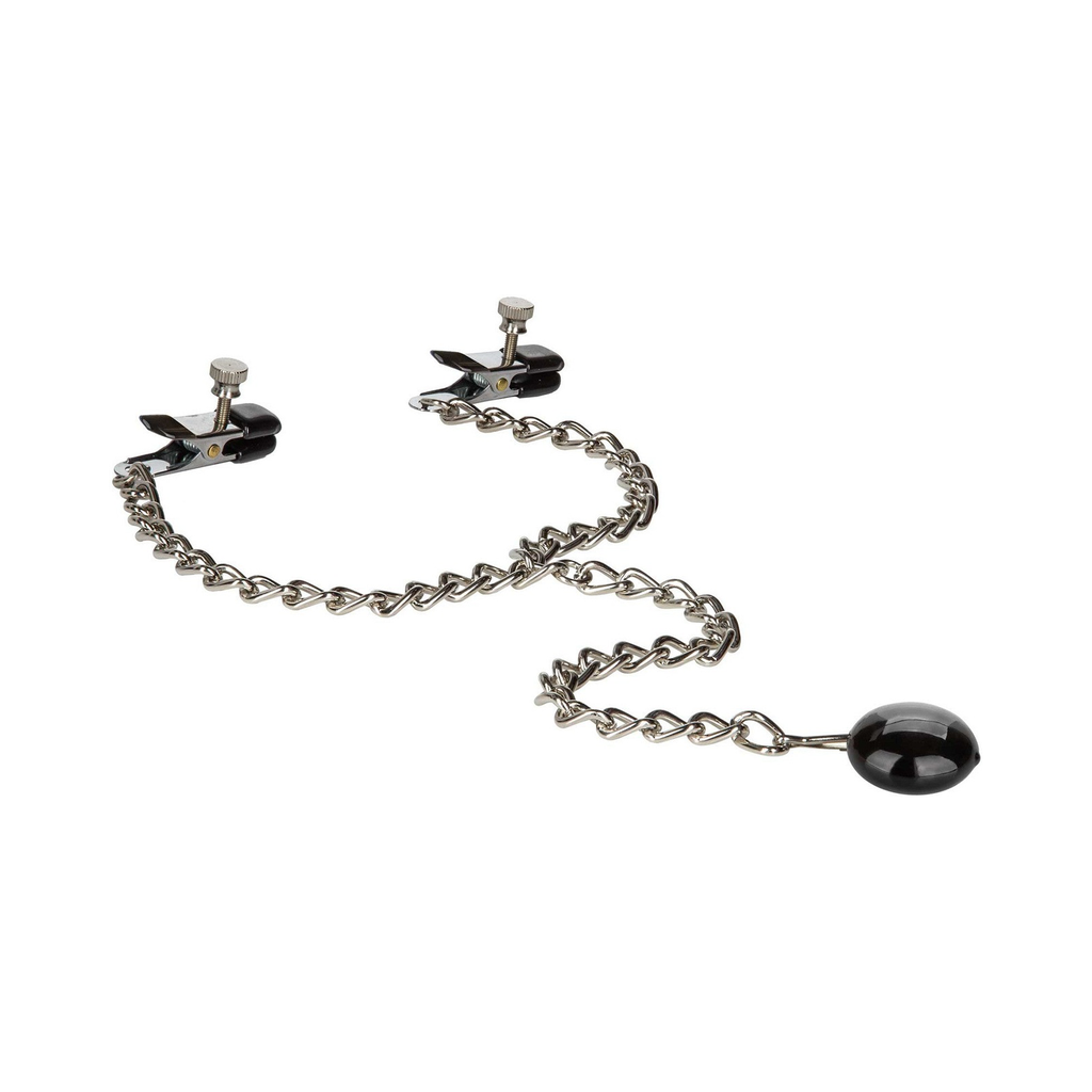 [12958-SILVER] CalExotics Weighted Disc Nipple Clamps