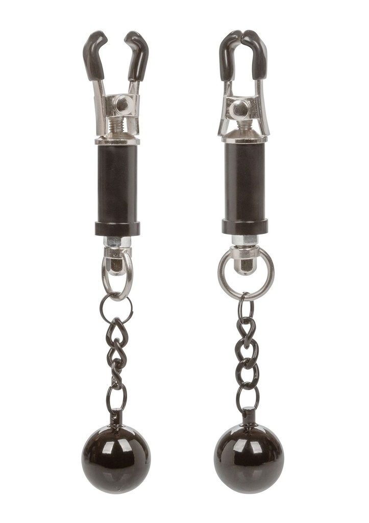 [12966-SILVER] Weighted Twist Nipple Clamps